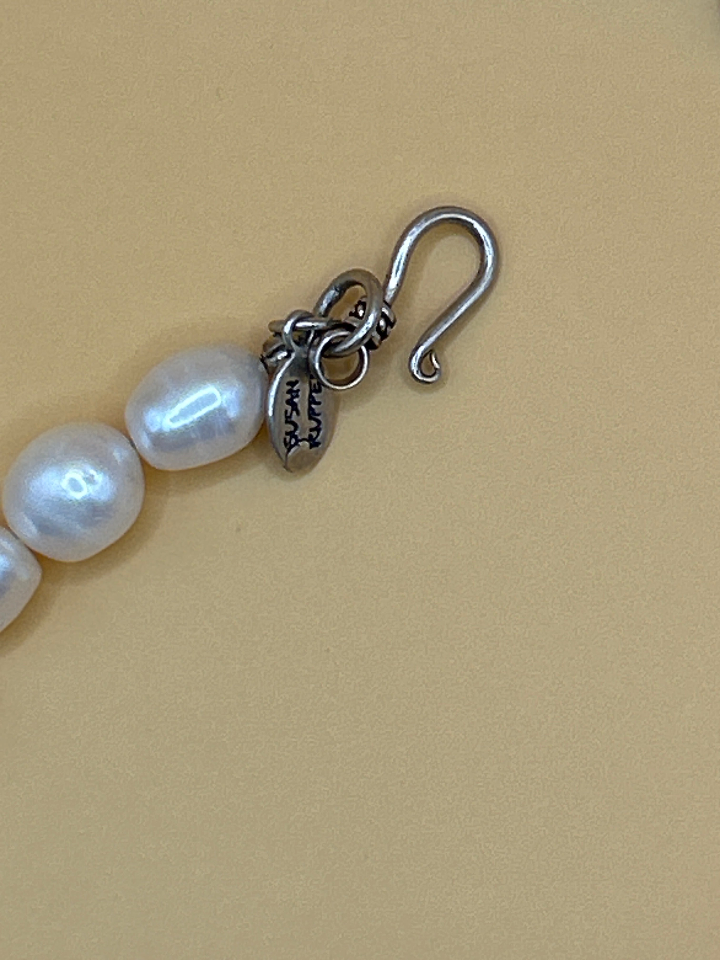 Susan Ruppel Designer Pearl and Amethyst Necklace in Sterling Silver