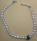 Susan Ruppel Designer Pearl and Amethyst Necklace in Sterling Silver